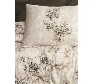 Saten Çift Kişilik Nevresim Takımı Florid Vizon