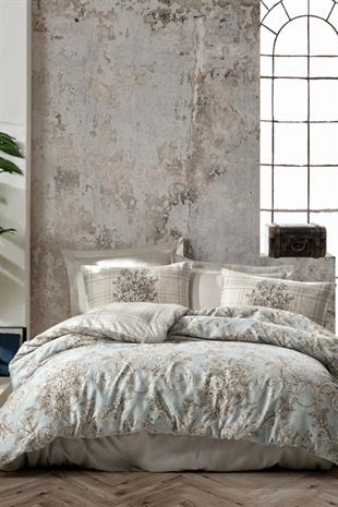 Saten Çift Kişilik Nevresim Takımı Terry Bej