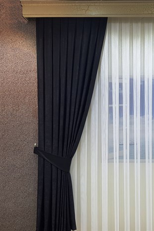 Siyah Soft Fon Perde