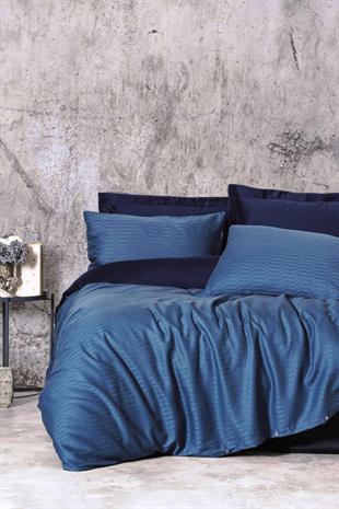 Smart Bambu Saten Çift Kişilik Nevresim Takımı Petrol