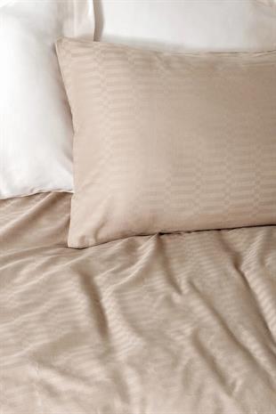 Smart Bambu Saten Çift Kişilik Nevresim Takımı Bej