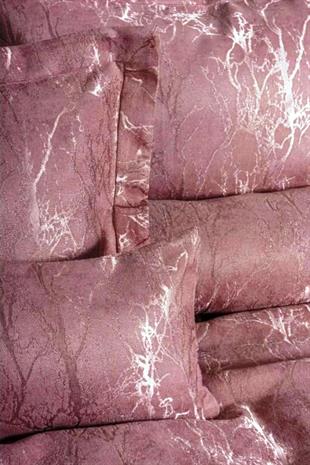 Smart Çift Kişilik Yatak Örtüsü Dalya Gül Kurusu