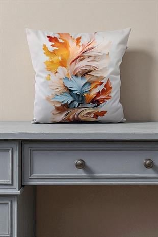 Sonbahar Esintisi Dijital Baskılı Kırlent Kılıfı - 40x40 cm