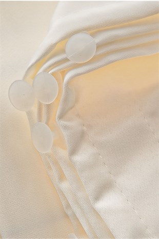 Luxe Ekru Renk Saten Güneşlik Perde