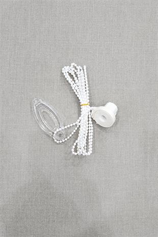 Stor ve Zebra Perde Rediktör+Zincir Beyaz Renk