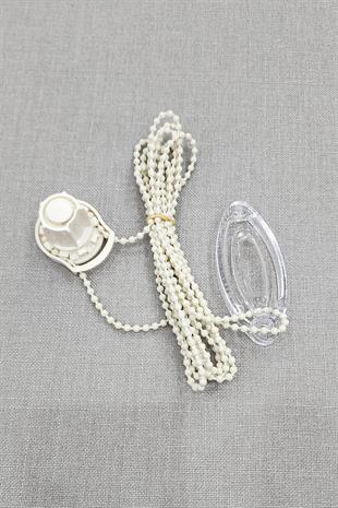 Stor ve Zebra Perde Rediktör+Zincir Krem Renk