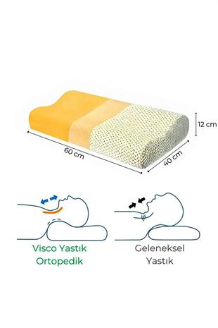 Visco Ortopedik Yastık 60x40x12 cm 1 Adet