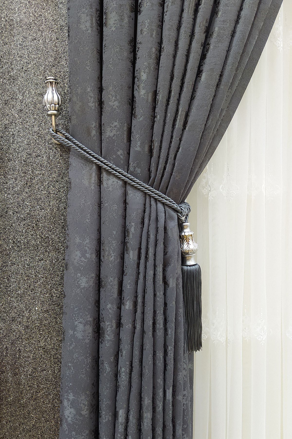 Everest Fon Perde Antrasit Gri