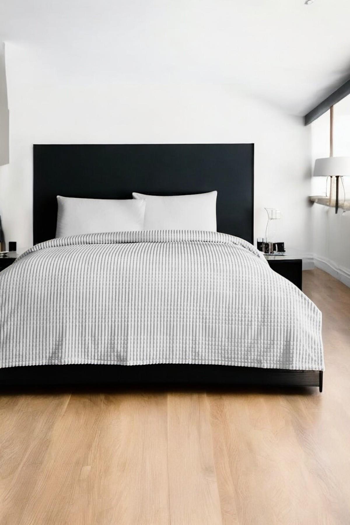 Piramit Battaniye Tek Kişilik Gri 150x220cm