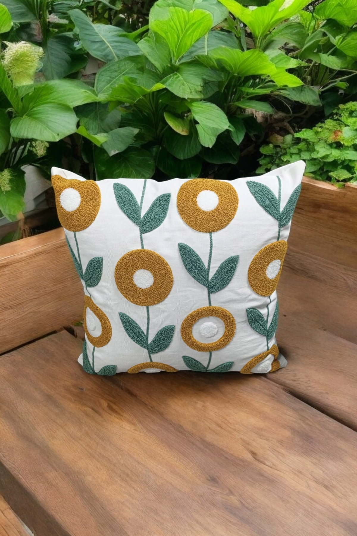 Punch Keten Dekoratif Kırlent Kılıfı 43cmX43cm 1 Adet KT002