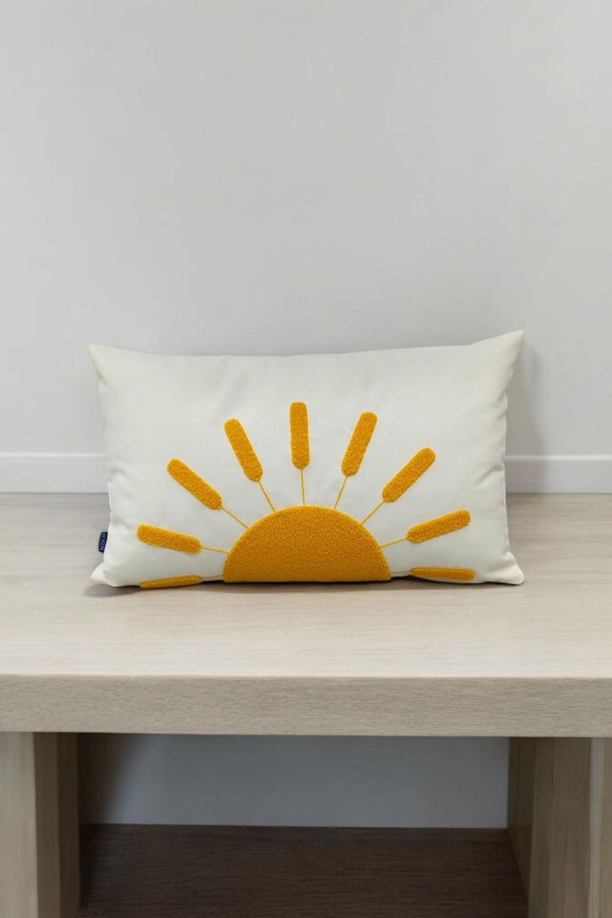 Punch Keten Dekoratif Kırlent Kılıfı 50cmX30cm 1 Adet K031