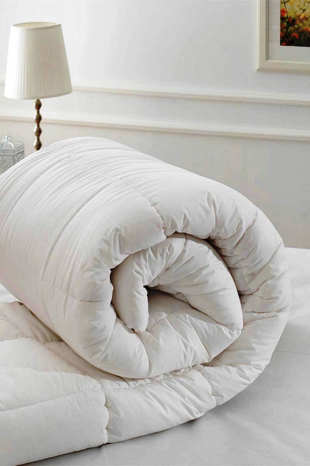 Ranforce Çift Kişilik Yorgan Beyaz Renk 195x215 cm