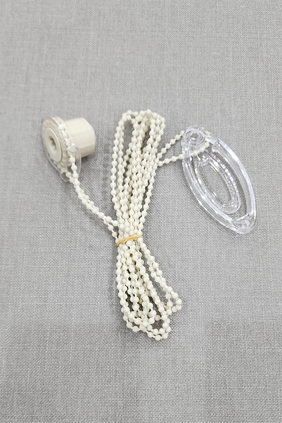 Stor ve Zebra Perde Rediktör+Zincir Krem Renk