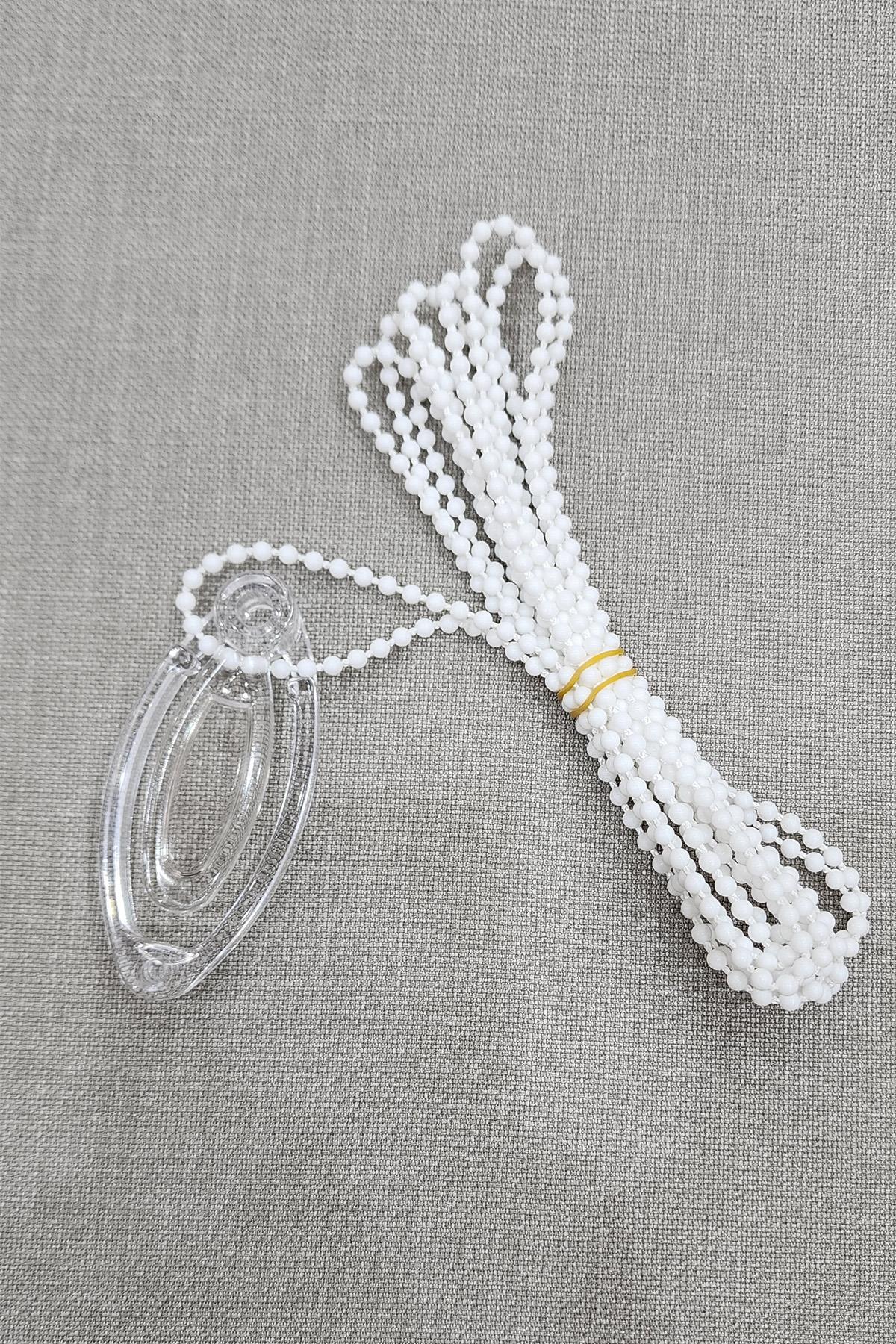 Stor ve Zebra Perde Zincir Beyaz Renk