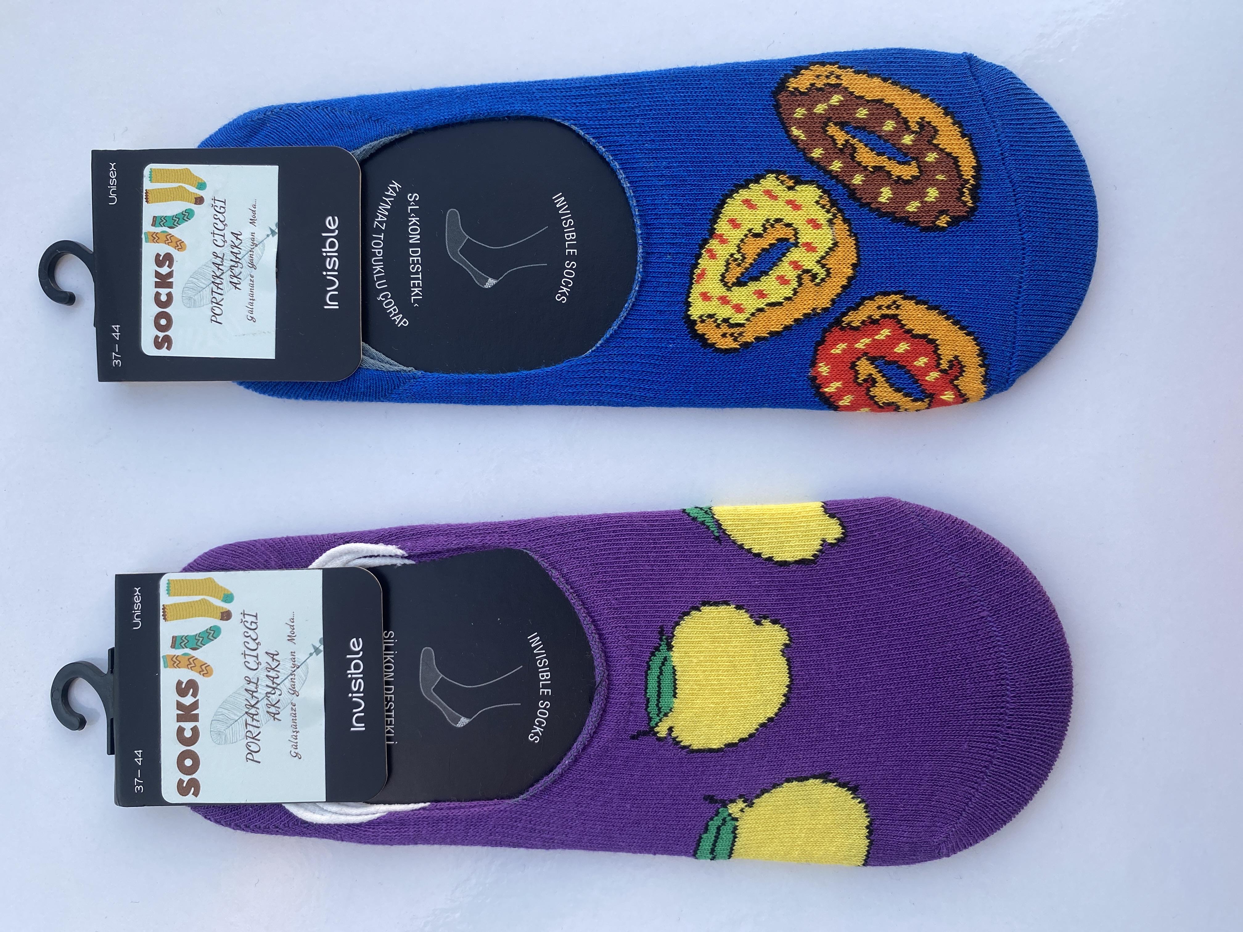 2'li Unisex Babet Çorap LİMON DONUT