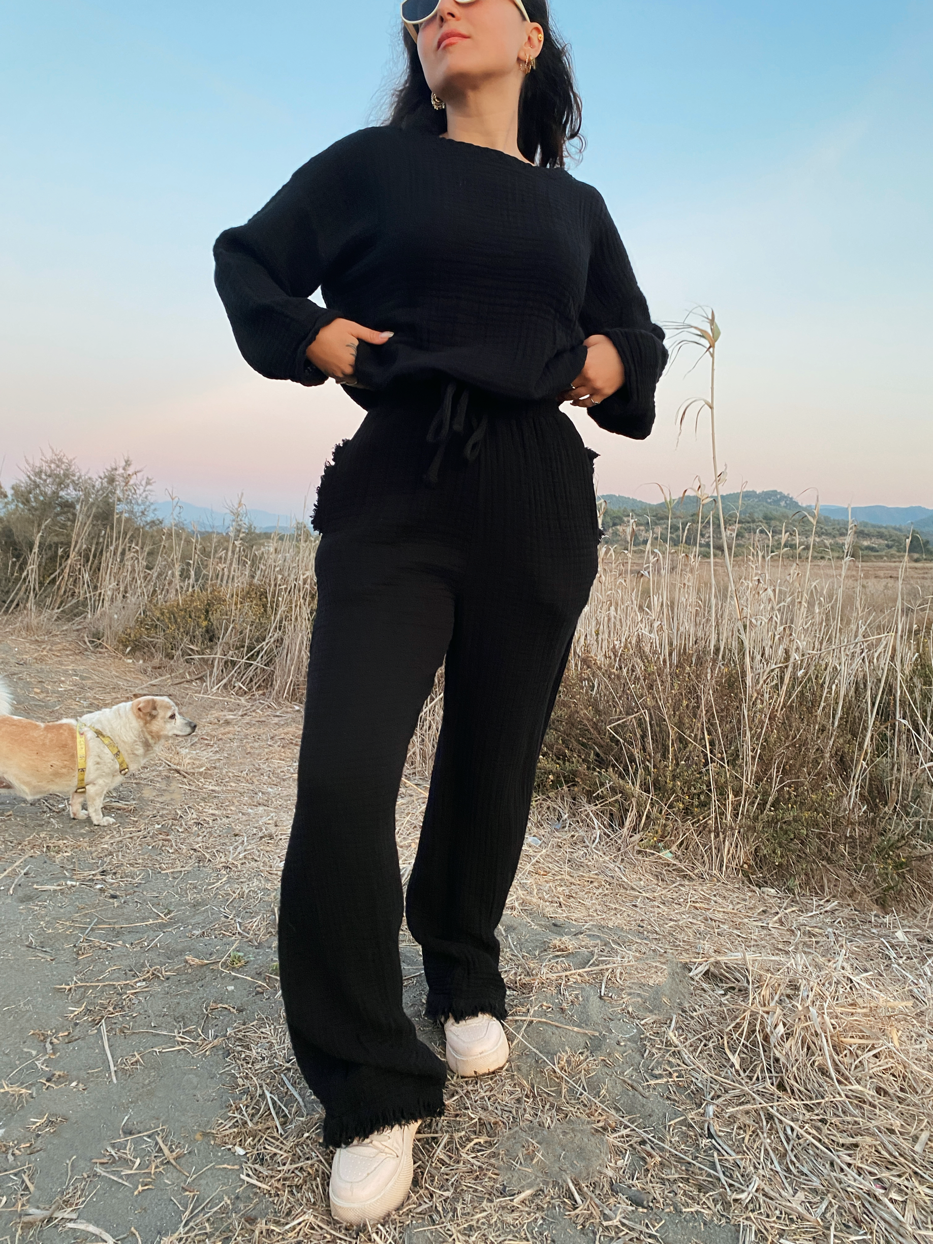 Bol Paça Sweat Pantolon BLACK