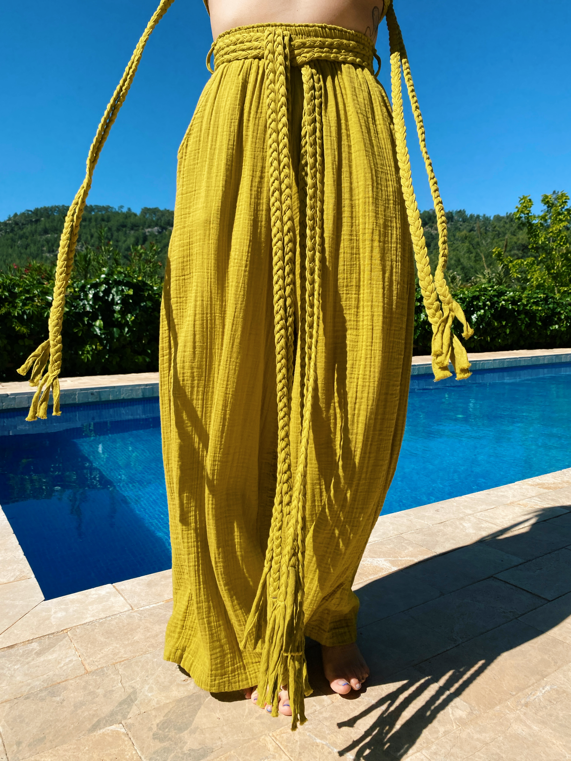 Braid Pantolon GOLDEN OLİVE