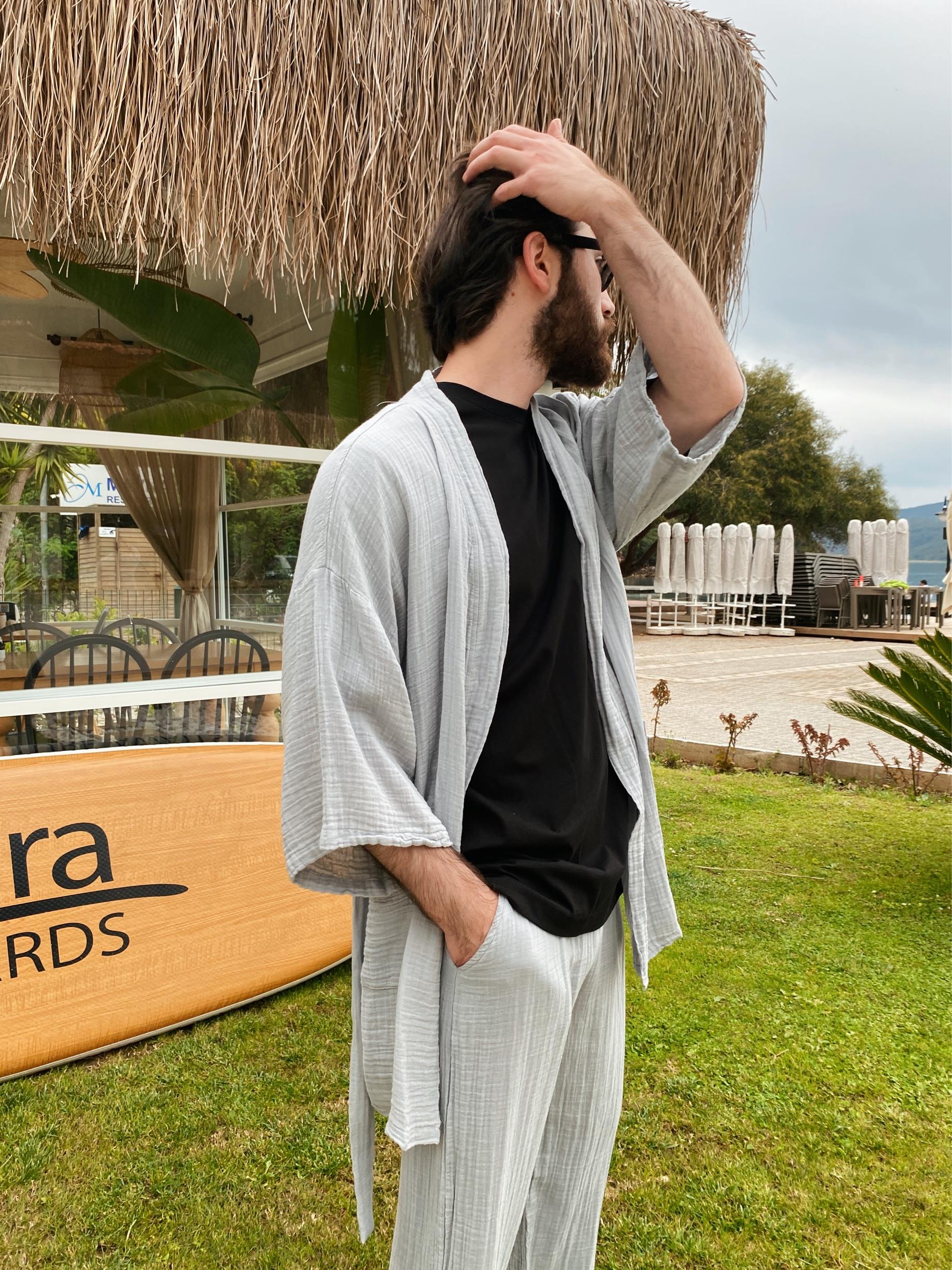 Gardenya Kimono-LİGHT GREY