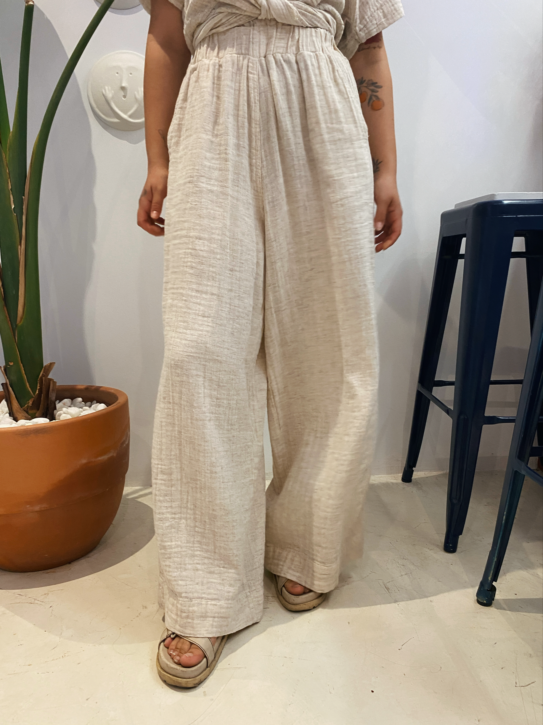 Kenevir Kumaş Pantolon NATURAL