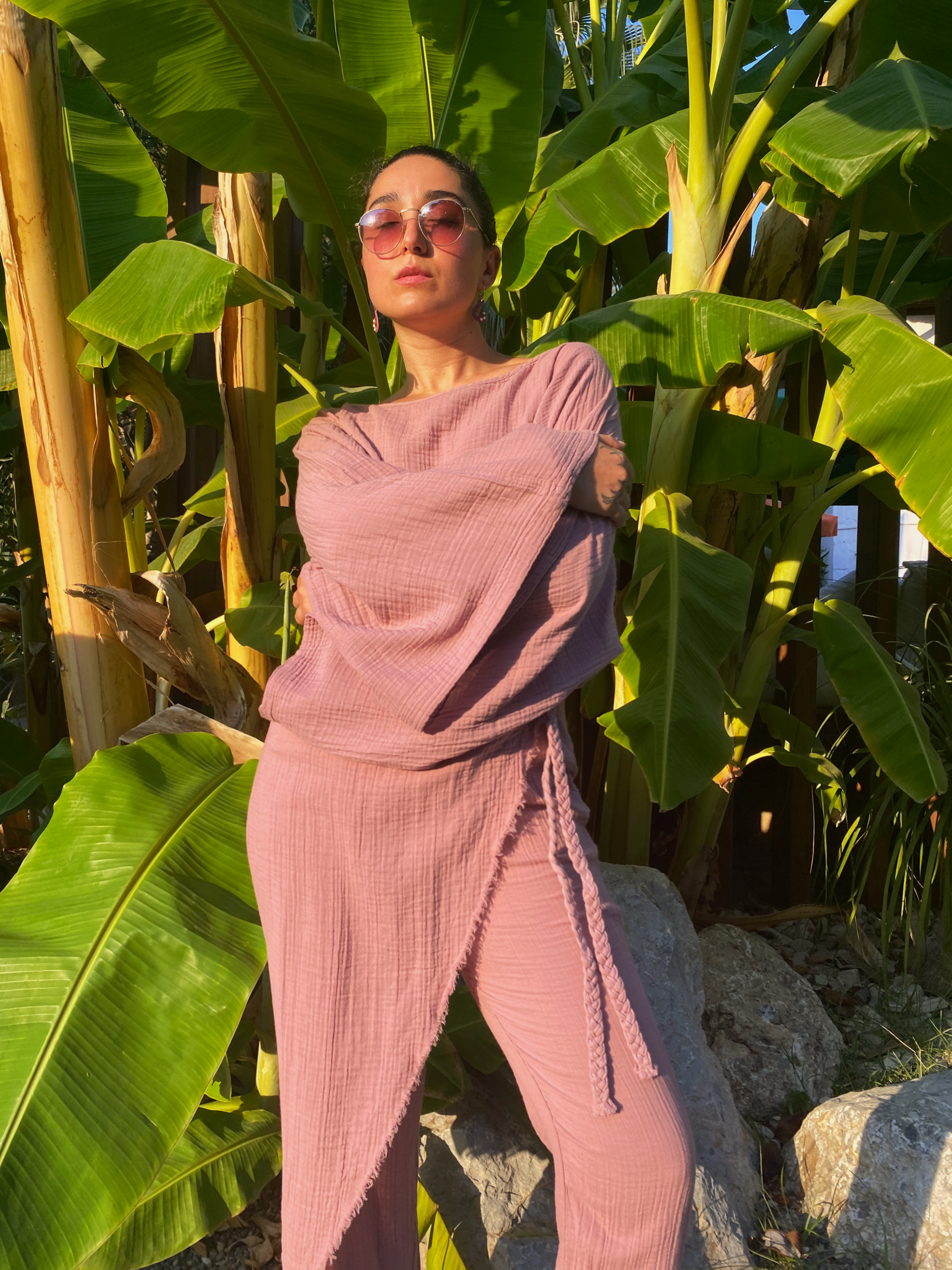 Lotus Pantolon-WOOD ROSE