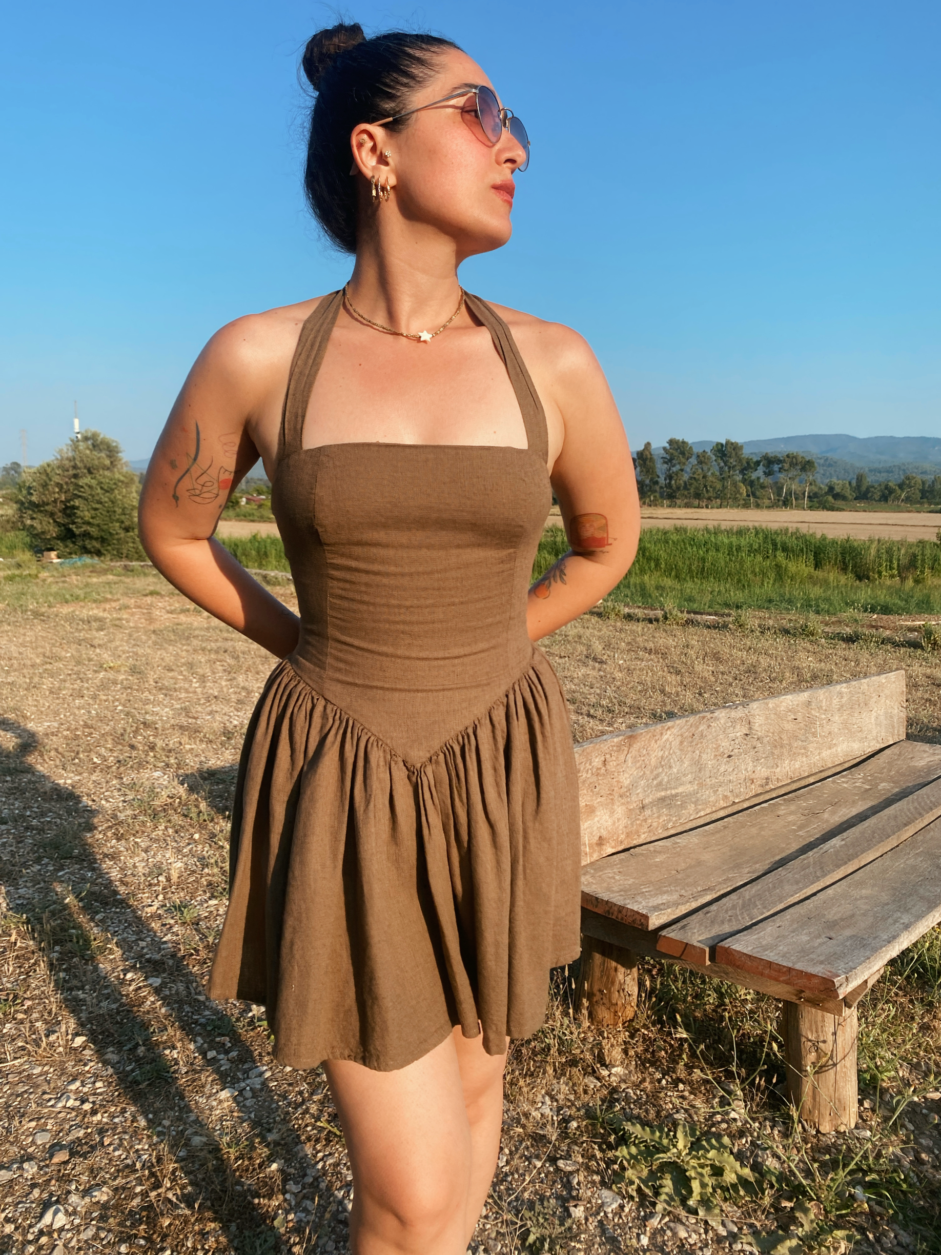 Nehir Elbise NEUTRAL BROWN