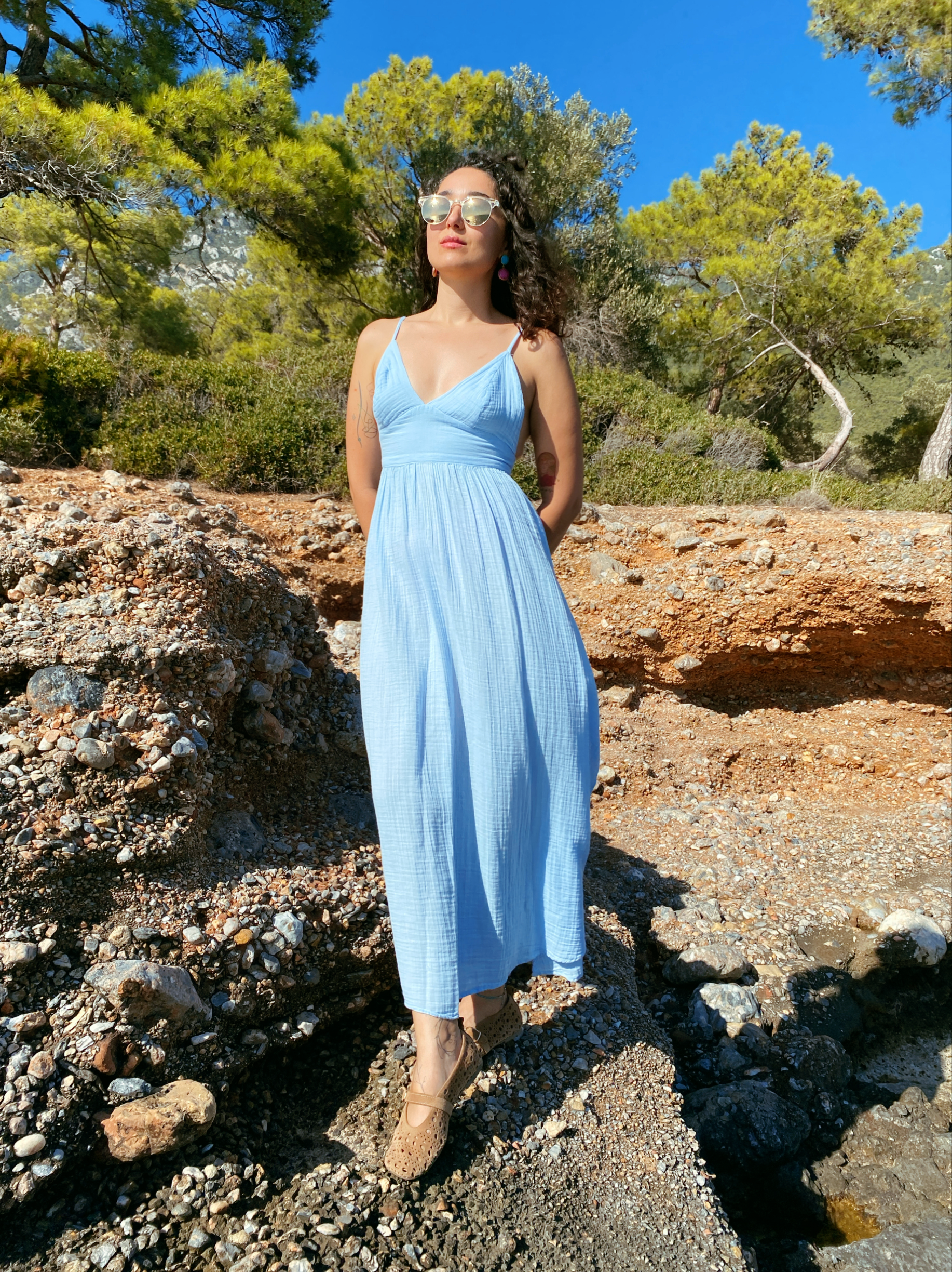 Nergis Elbise-BABY BLUE