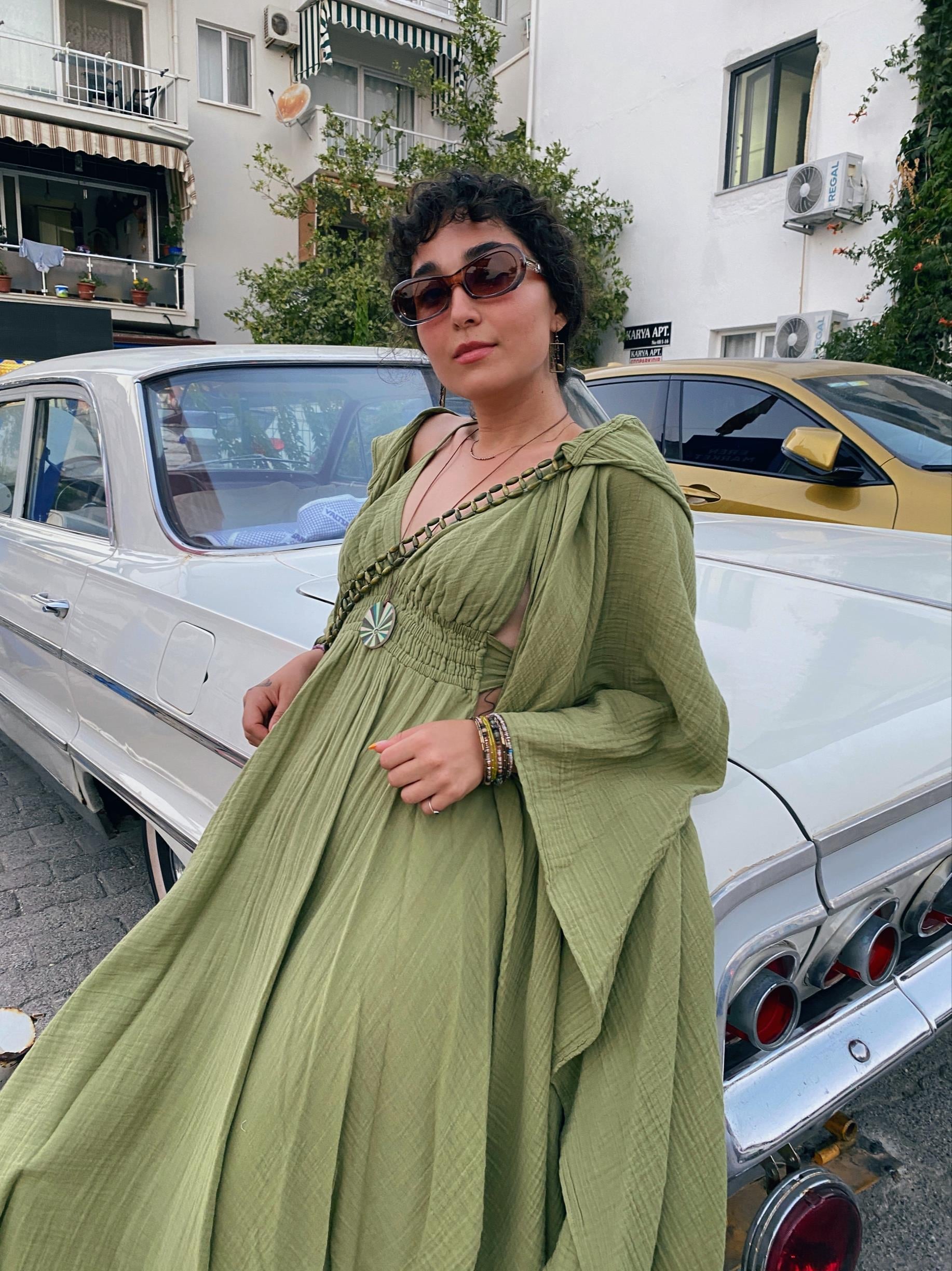 Pelerin Panço-SAGE GREEN