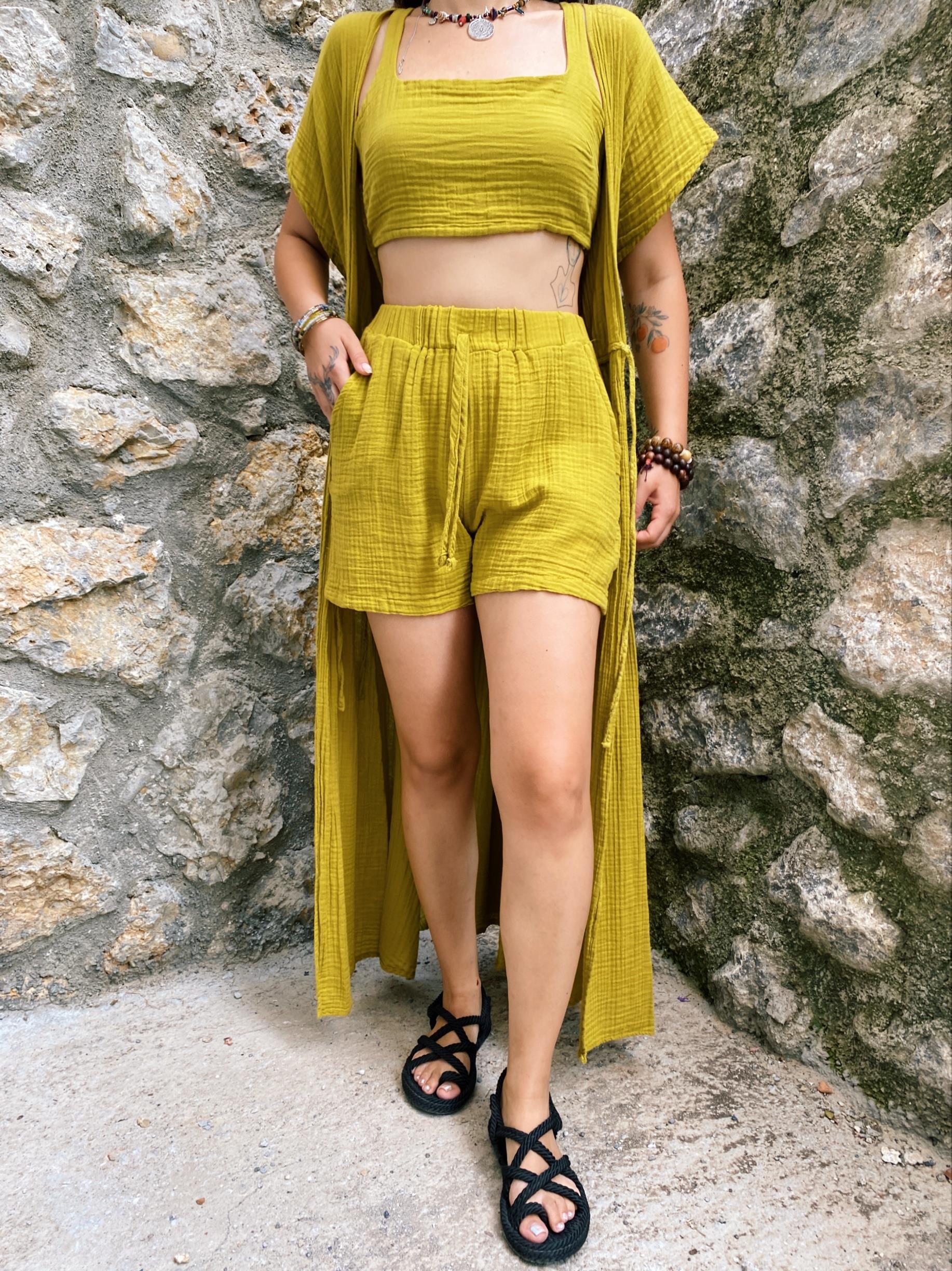 Sago Şort GOLDEN OLİVE