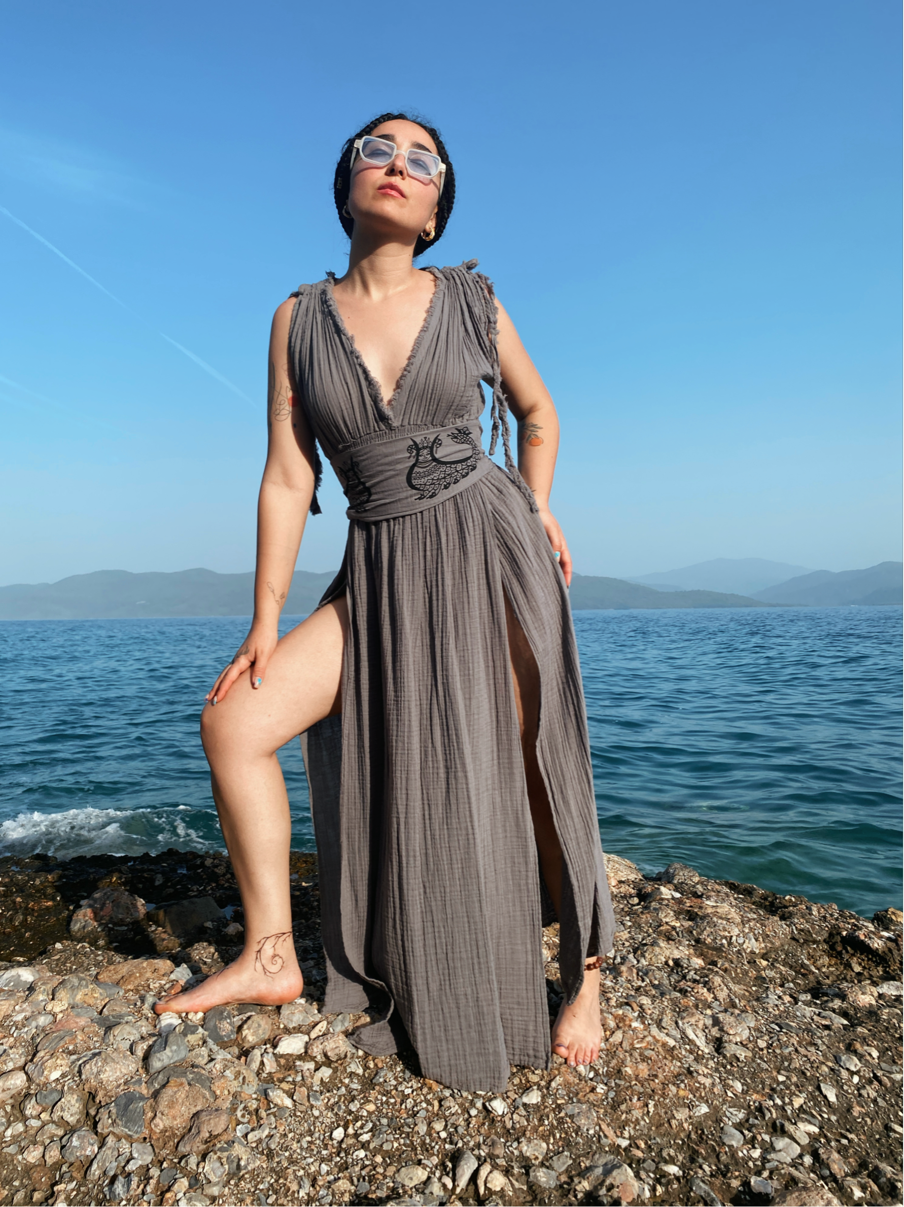 Şahmeran Elbise-DARK GREY