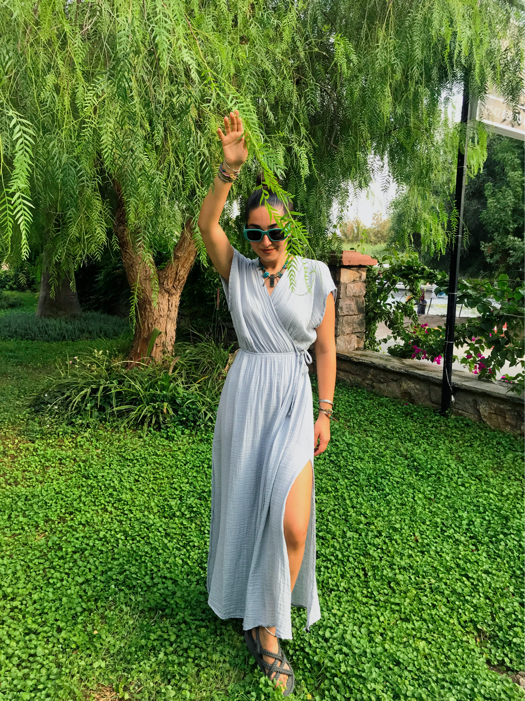 Samyeli Elbise-LİGHT GREY