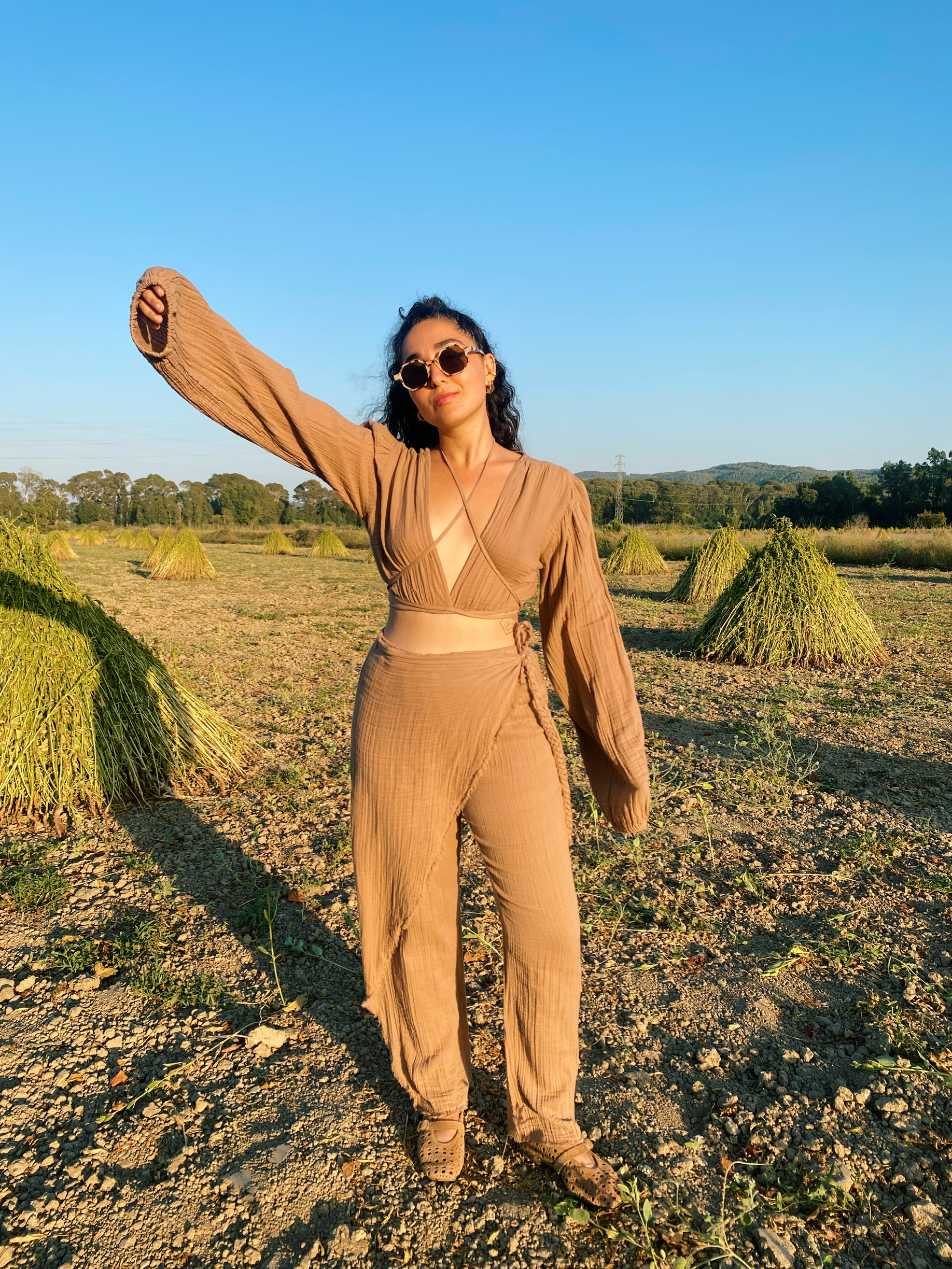 Sarmaşık Bluz PRALİNE