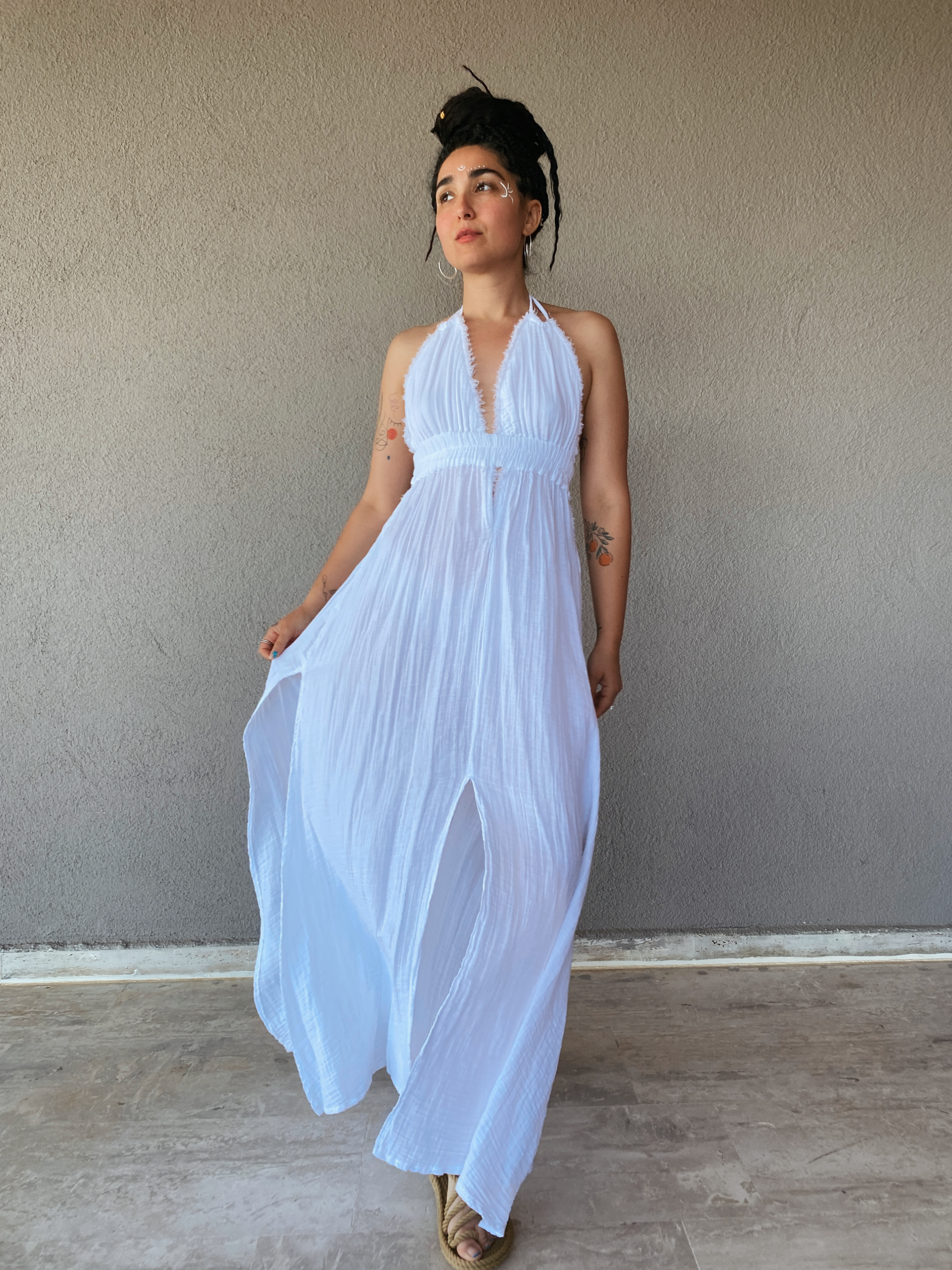 Sienna Elbise-WHİTE