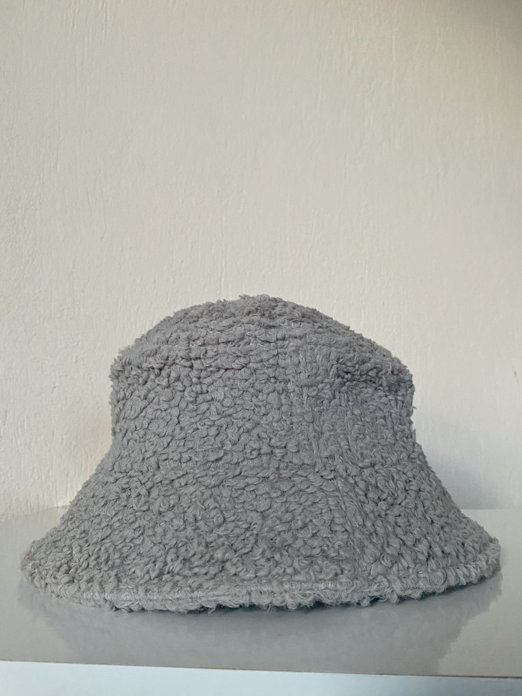 SOFT GRİ TEDDY BUCKET ŞAPKA