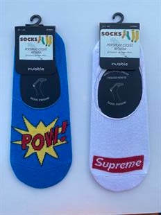 2'li Unisex Babet Çorap POW VE SUPREME YAZILI