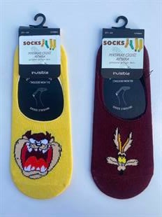 2'li Unisex Babet Çorap TAZ VE COYOTE