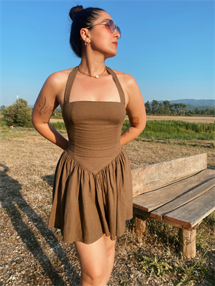 Nehir Elbise NEUTRAL BROWN