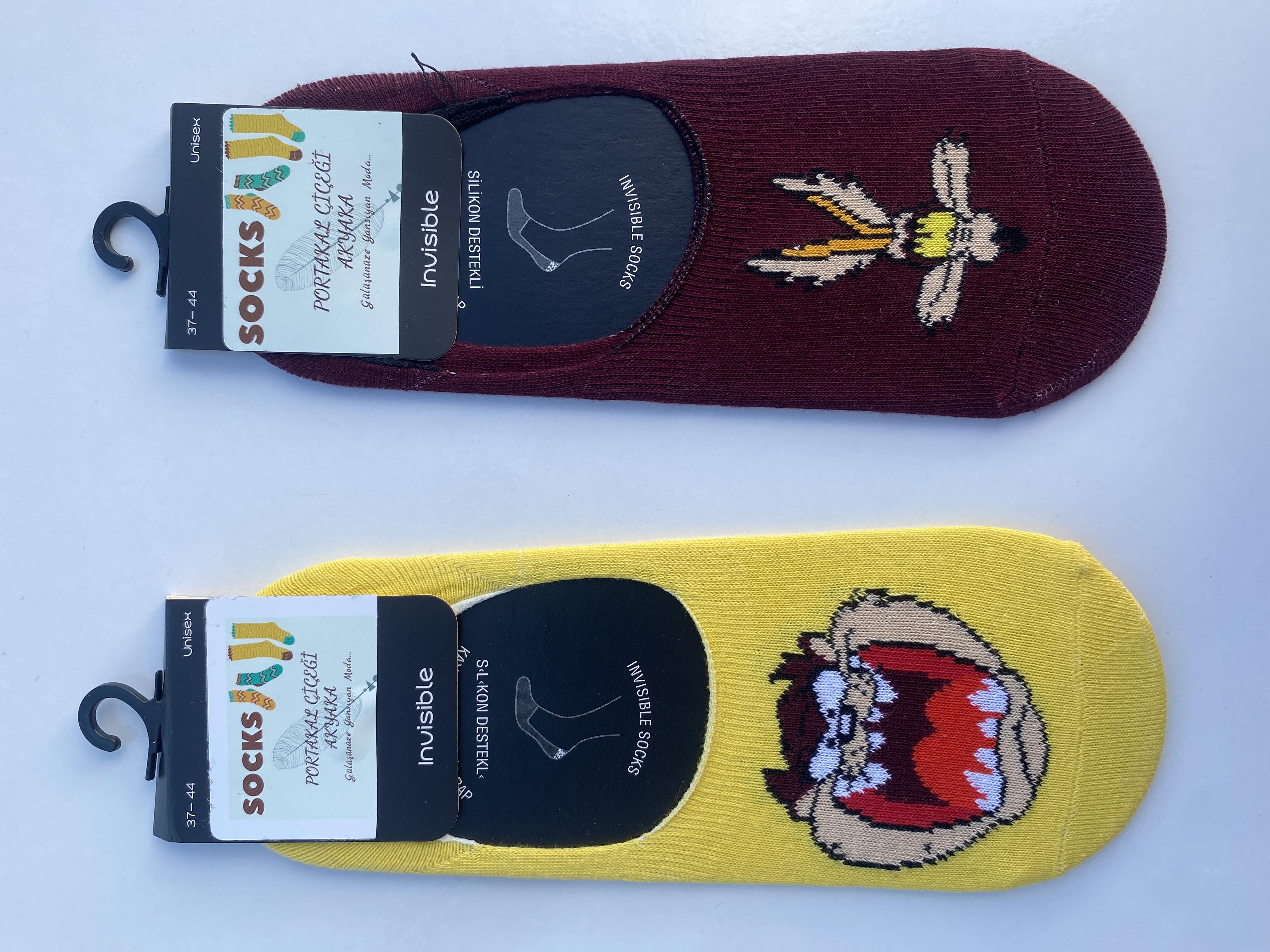 2'li Unisex Babet Çorap TAZ VE COYOTE