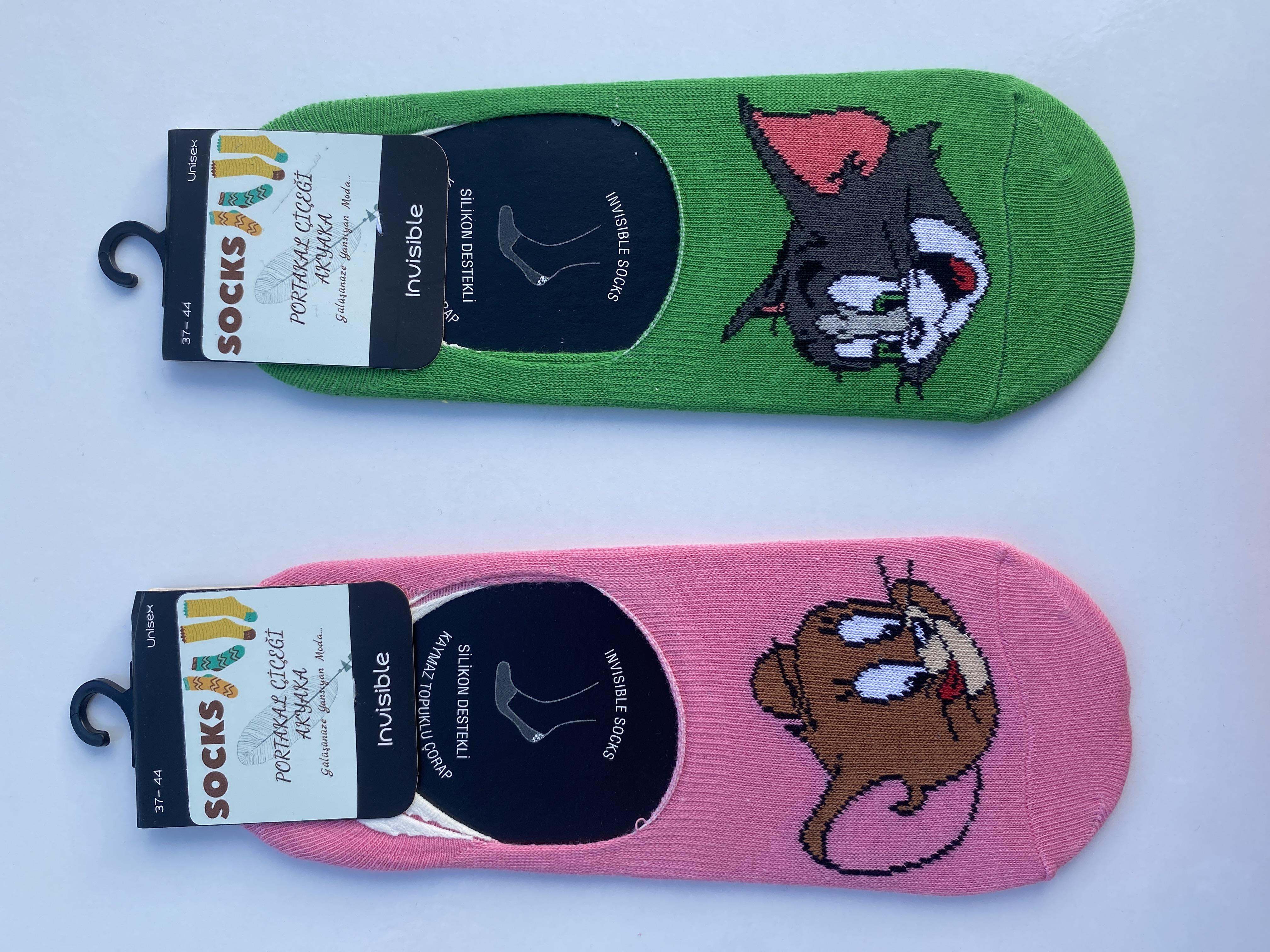 2'li Unisex Babet Çorap TOM VE JERRY
