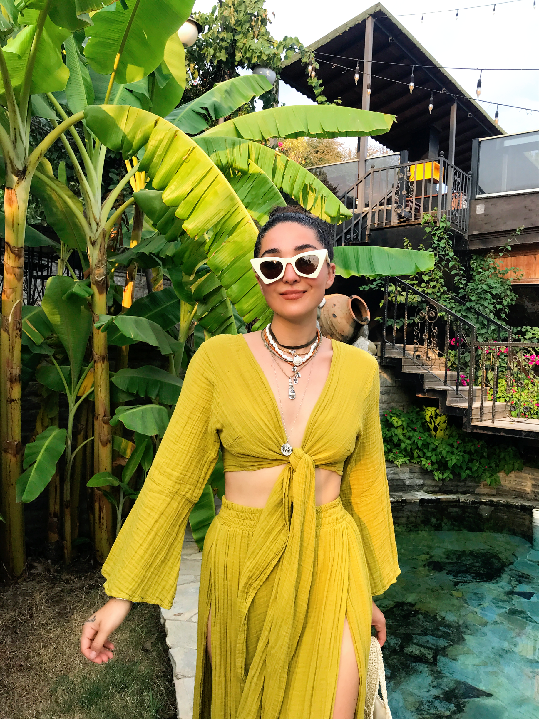 Açelya Crop Bluz-GOLDEN OLİVE