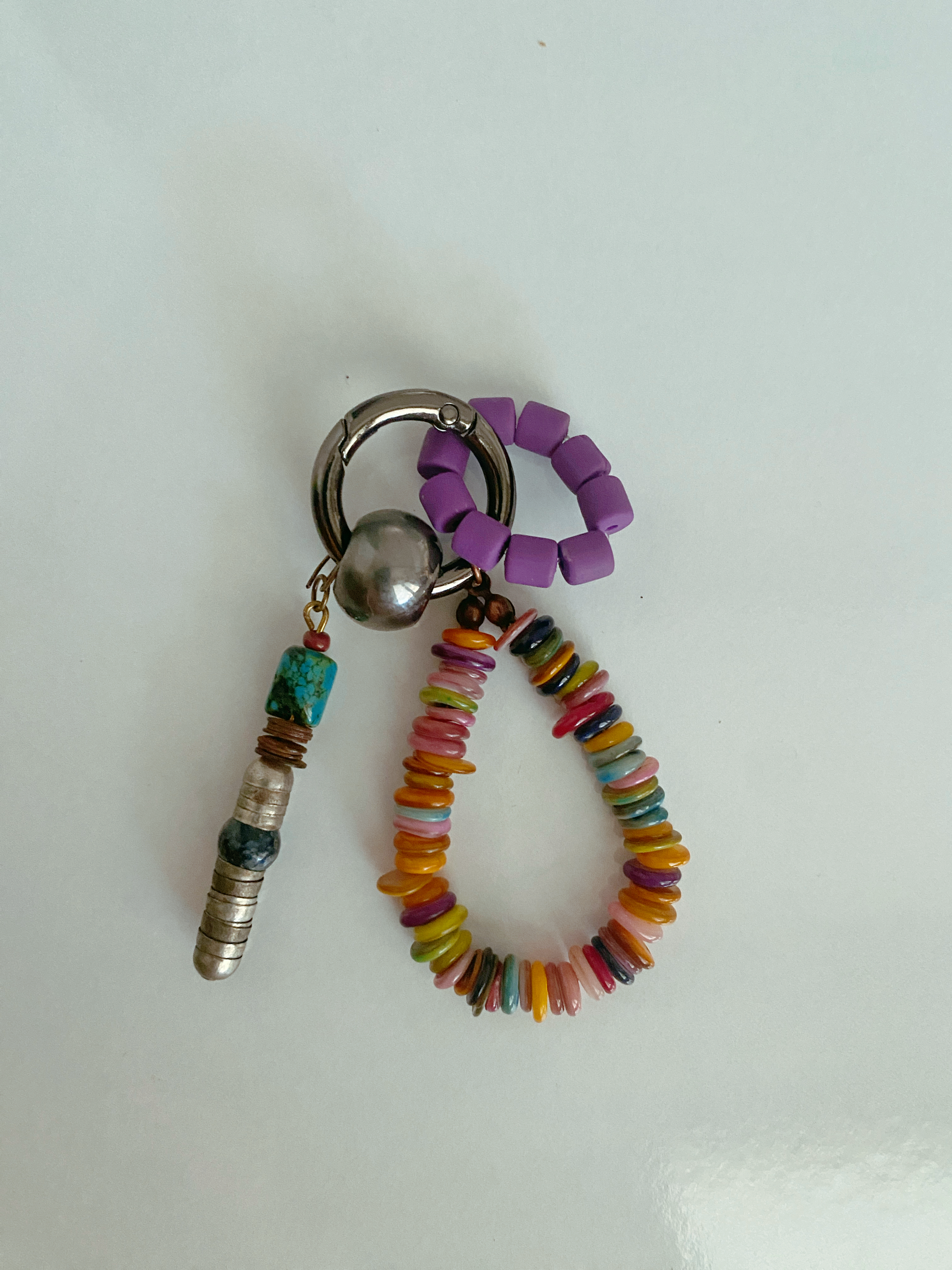 ANTRASİT KLİPSLİ ÇOKLU ÇANTA CHARM'I 1