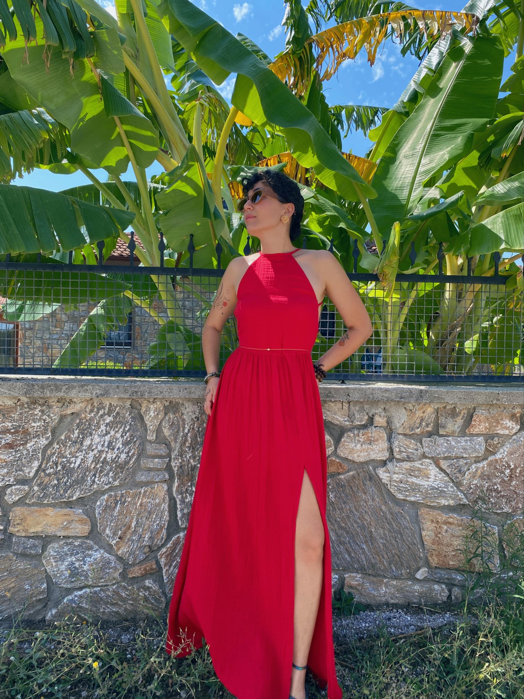 Aphrodite Elbise-BARBADOS CHERRY