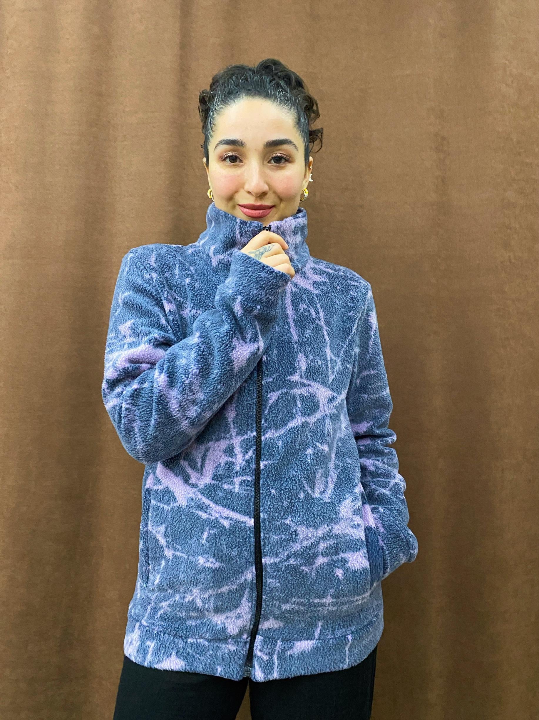 Batik Desenli Unisex Polar Ceket