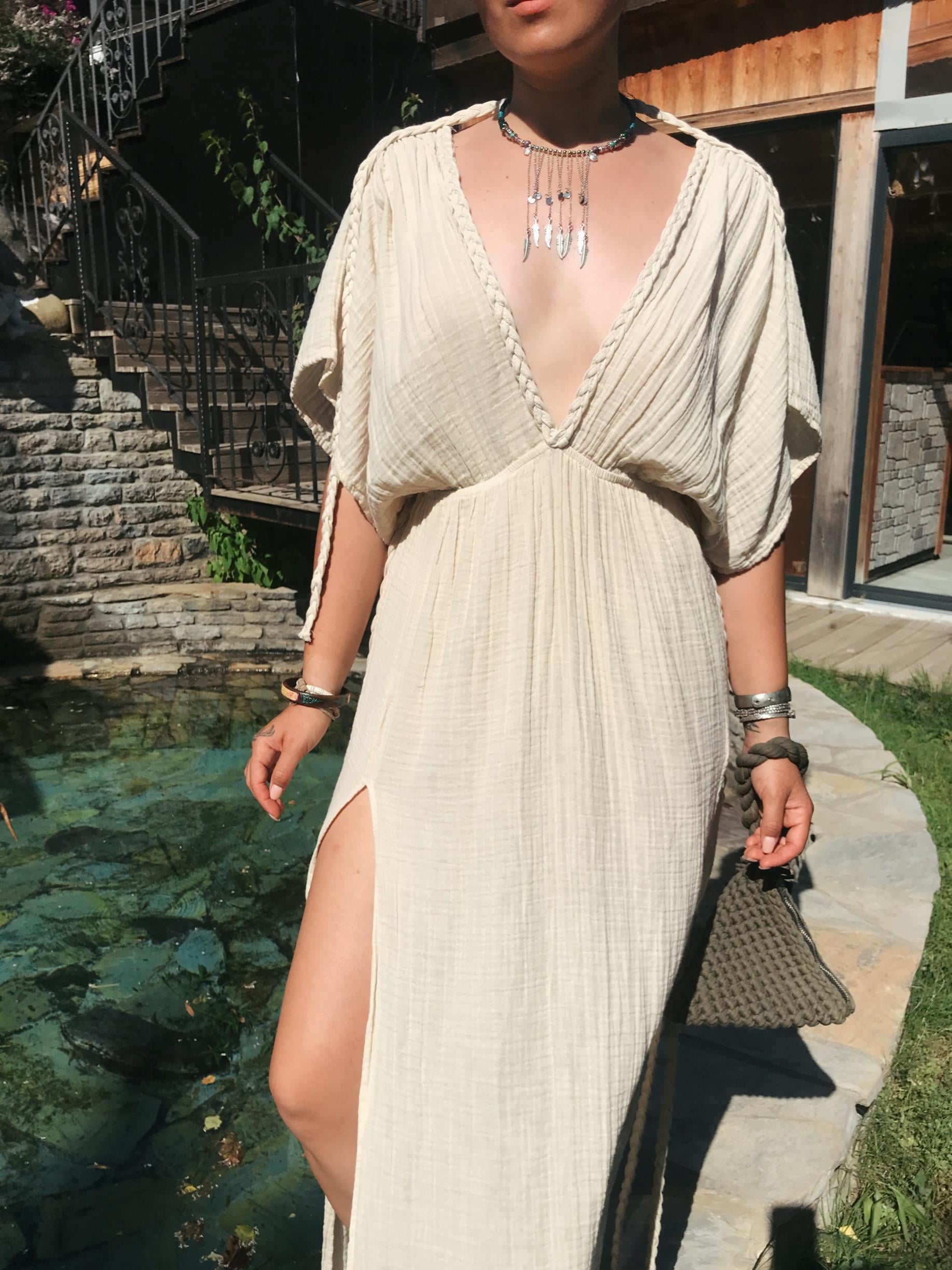 Begonvil Elbise-BEİGE