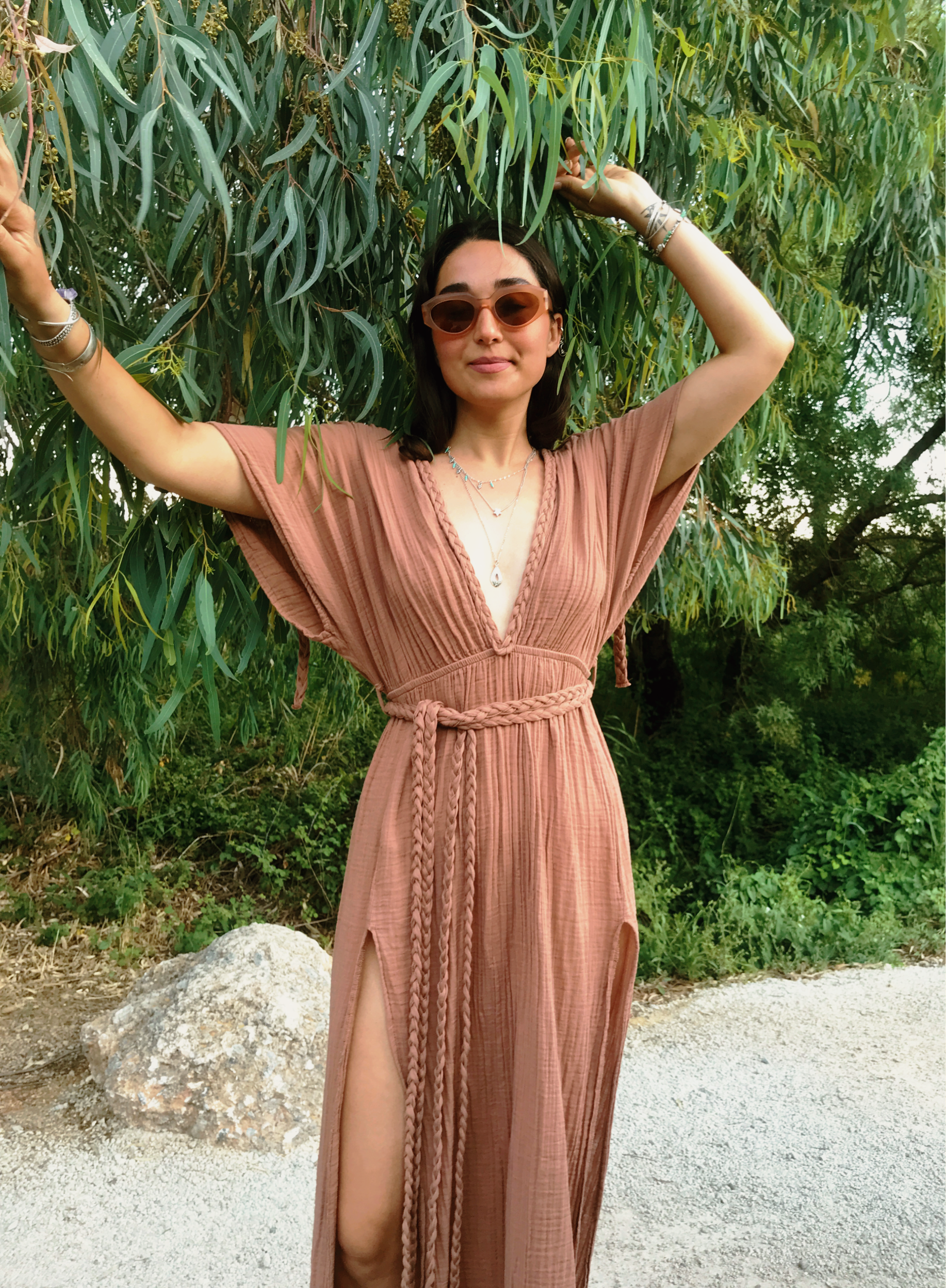 Begonvil Elbise-MOCHA