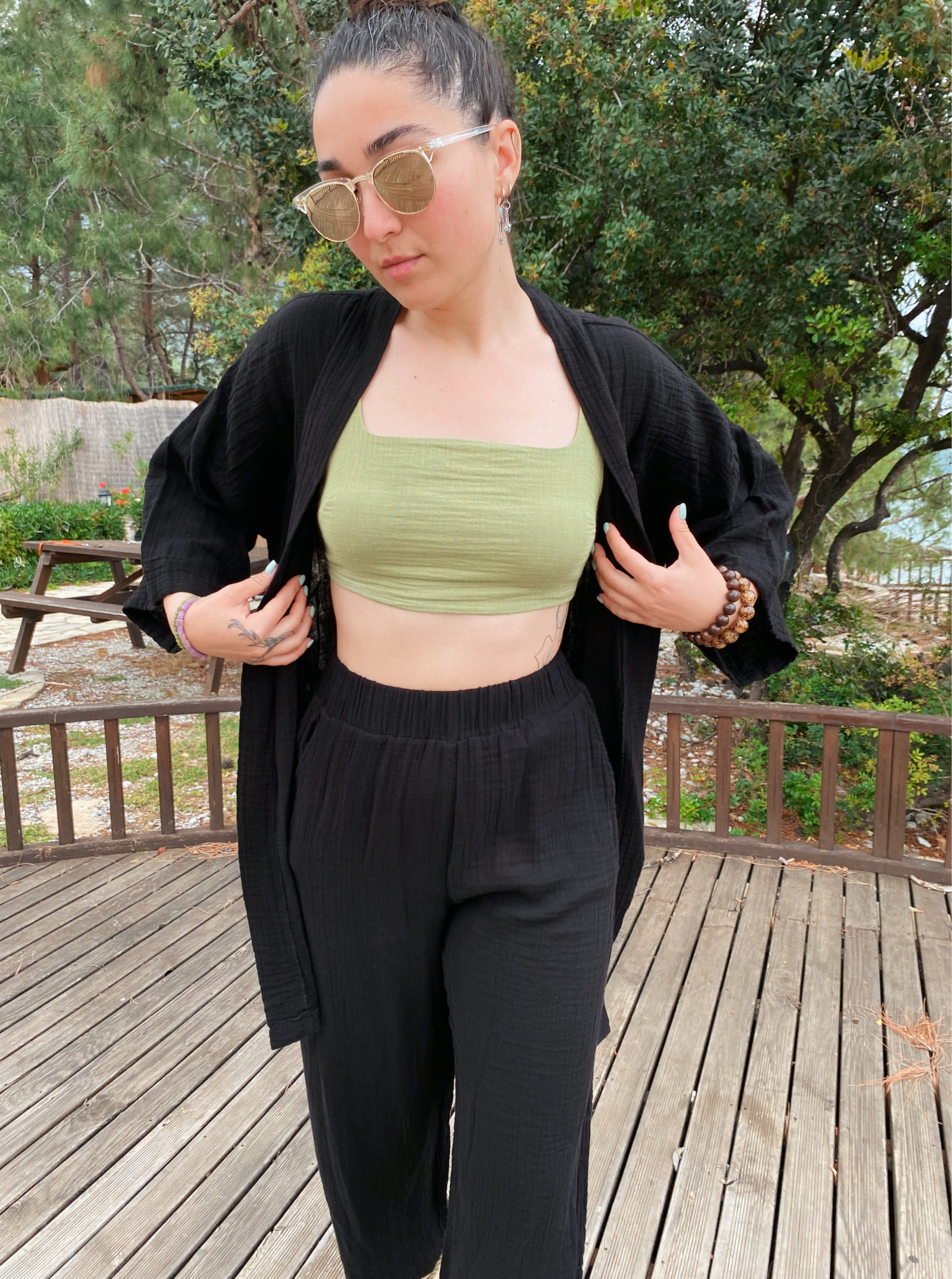 Gardenya Kimono-BLACK