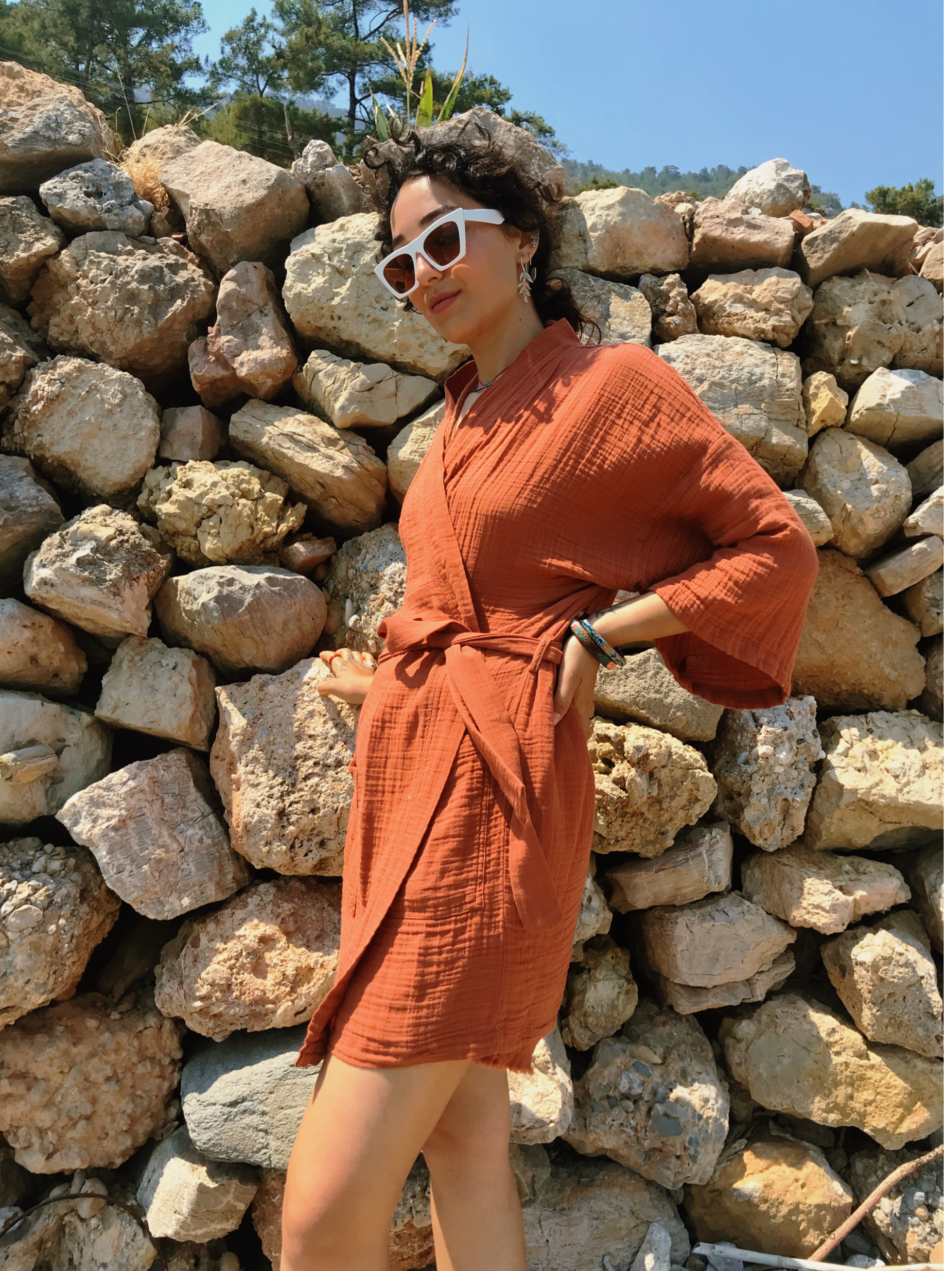 Gardenya Kimono-TERRACOTTA