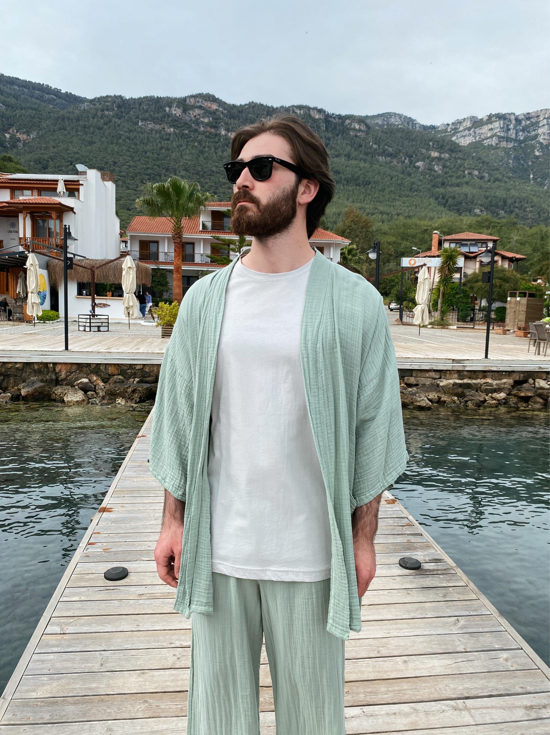 Gardenya Unisex Kimono MİNT GREEN
