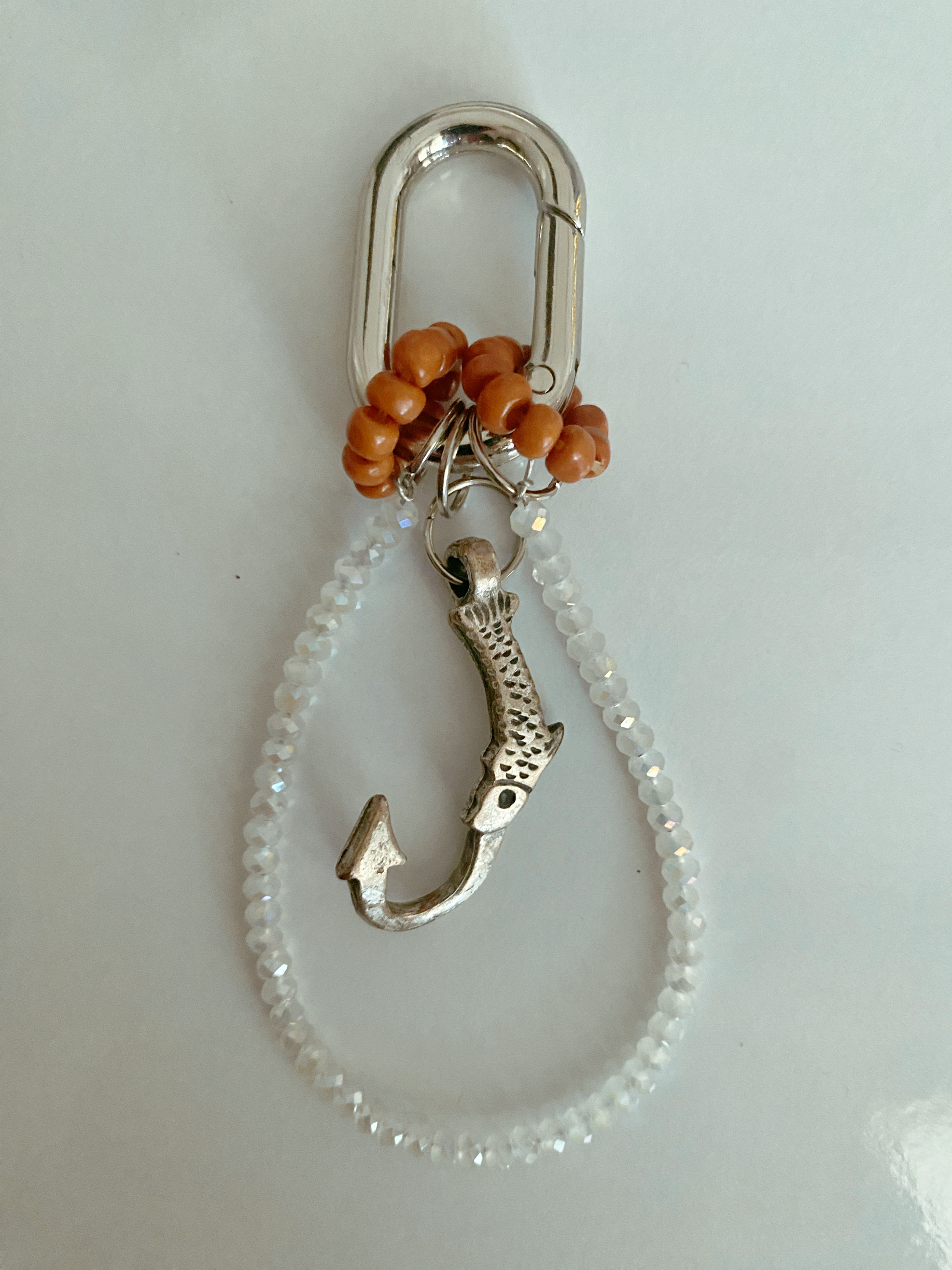 GÜMÜŞ KLİPSLİ ÇOKLU ÇANTA CHARM'I 4