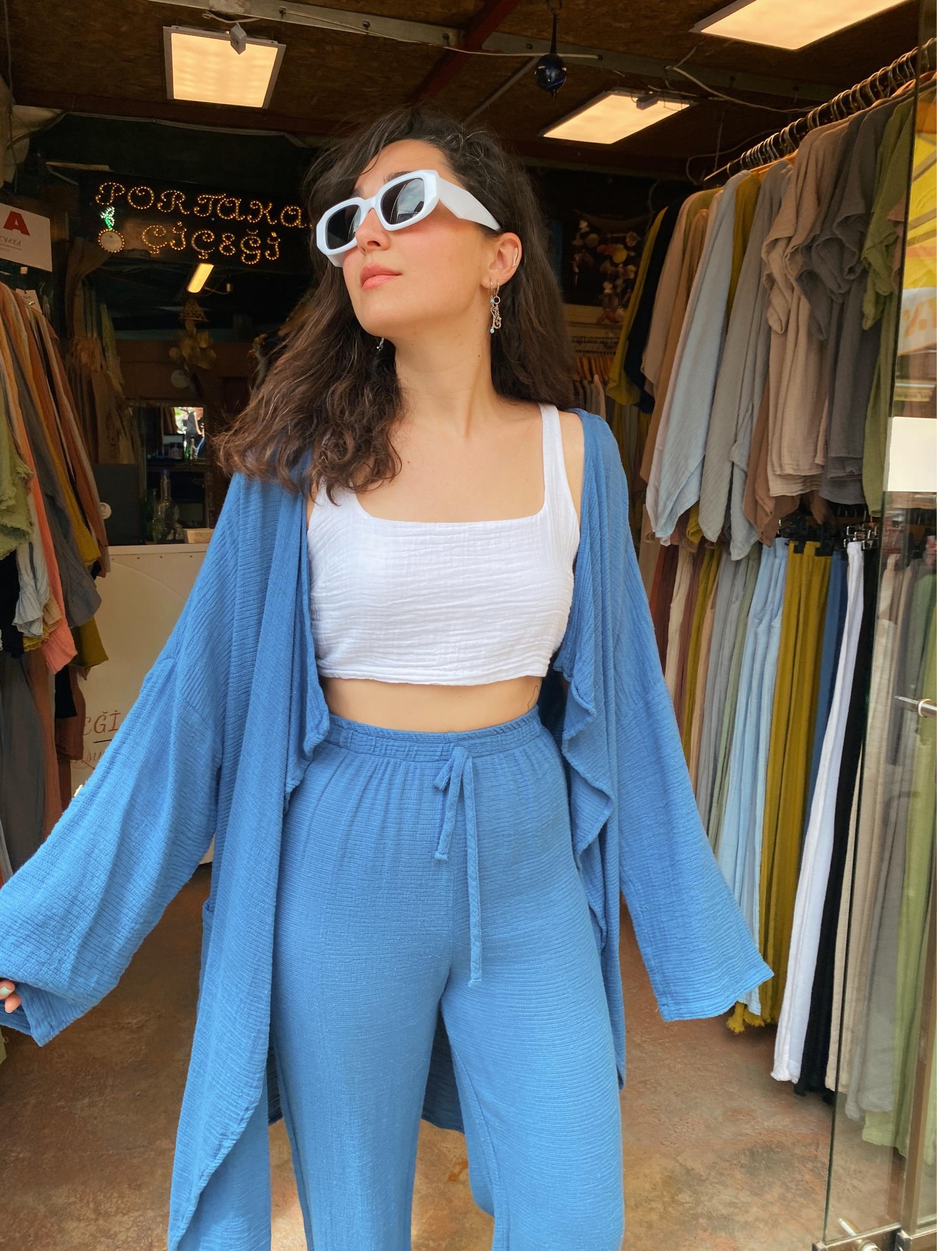 Kinari Kimono-MOONLİGHT BLUE