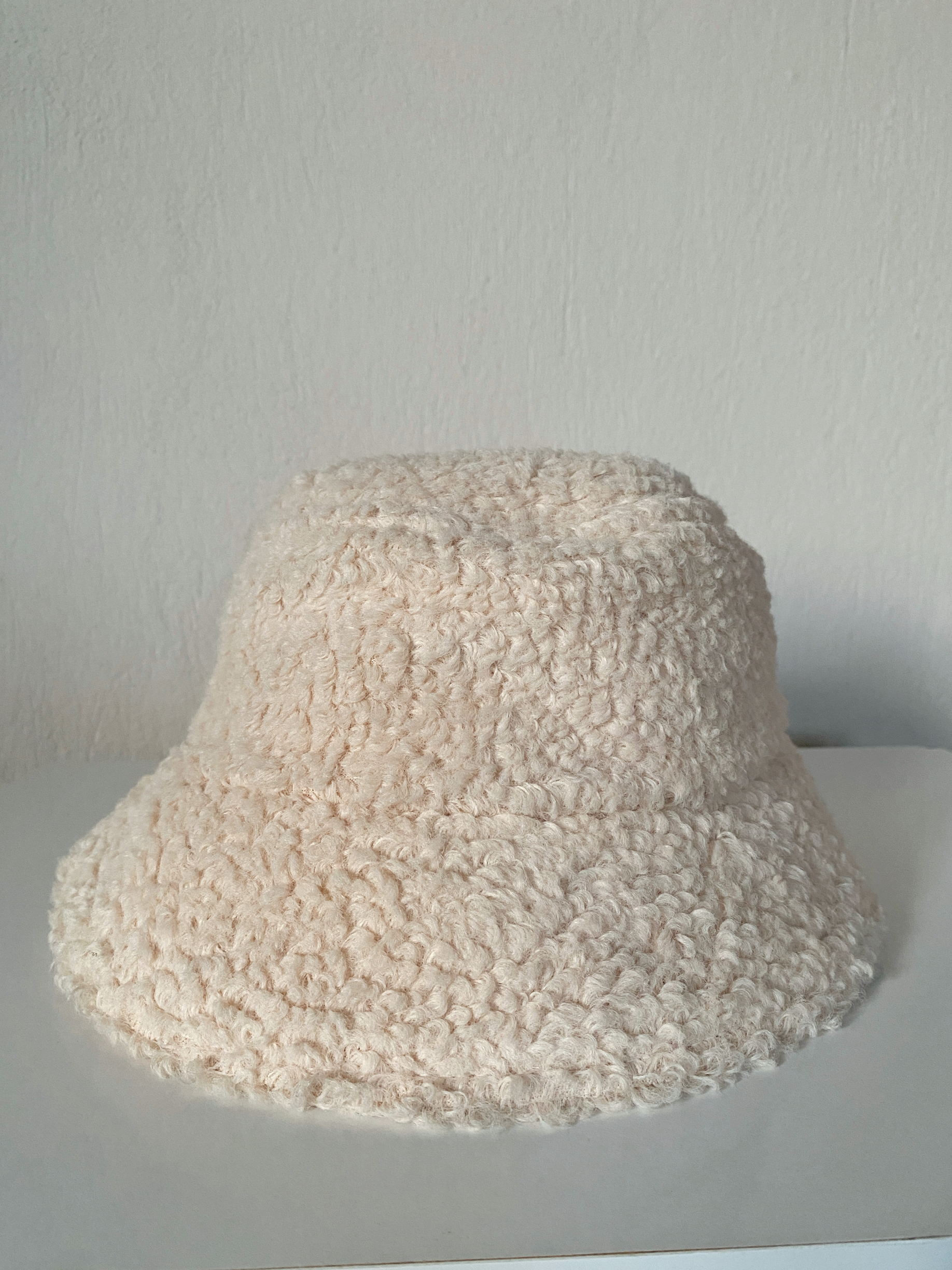KREM TEDDY BUCKET ŞAPKA